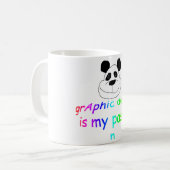 グラフィックデザインは私の情熱のマグ コーヒーマグカップ (正面左)