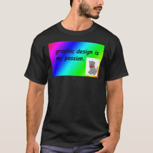 グラフィックデザインは私の情熱の虹の漫画サンクラス Tシャツ