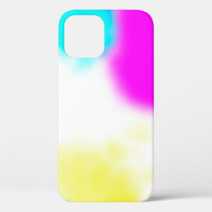 グラフィックデザインぼやけのデジタル背景テクスチャ列 iPhone 12ケース