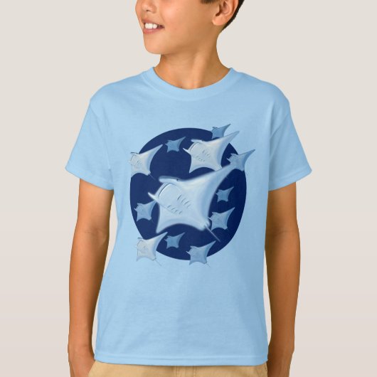グラフィックデザインマンタレイ恋人 Tシャツ (正面)