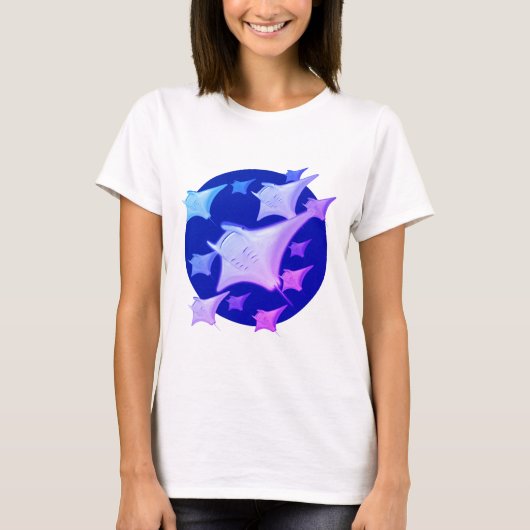 グラフィックデザインマンタレイ恋人 Tシャツ (正面)