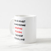 グラフィックデザイン先生素晴らし、 コーヒーマグカップ (正面左)