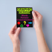 グラフィックデザイン小売キャリアデイフライヤー チラシ (手)