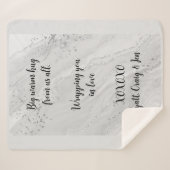 グラフィックデザイン文字カスタムメッセージ シェルパブランケット (正面(横))