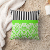 グラフィックデザイン – グリーンダマスク クッション (ブランケット)