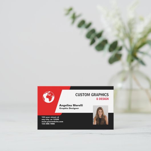 グラフィックデザイン 名刺 (スタンド正面)