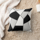 グラフィックデザイン、白黒、黒グレー白 クッション (ブランケット)