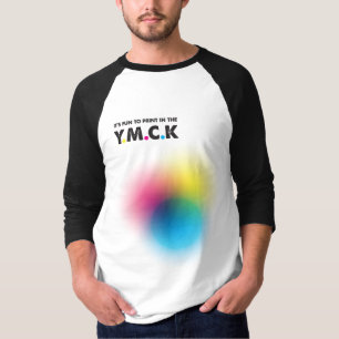 グラフィックデザインCMYK印刷YMCAジョーク Tシャツ