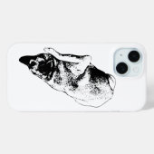 グラフィックドッグのアウトラインが冬のテクノロジーを守る Case-Mate iPhoneケース (裏面 (横))