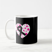グラフィックハートピンクリボンワールドC コーヒーマグカップ (左)
