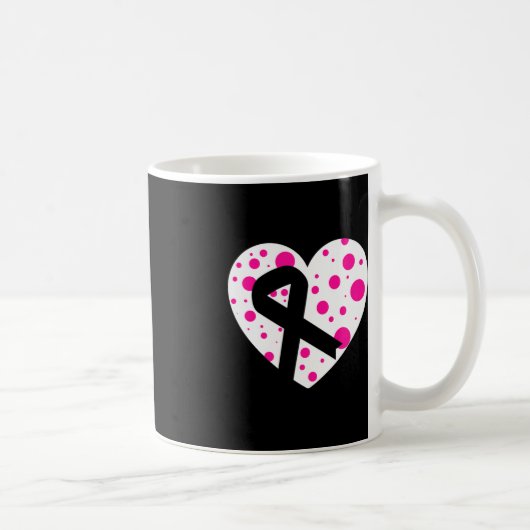 グラフィックハートピンクリボンワールドC コーヒーマグカップ (右)