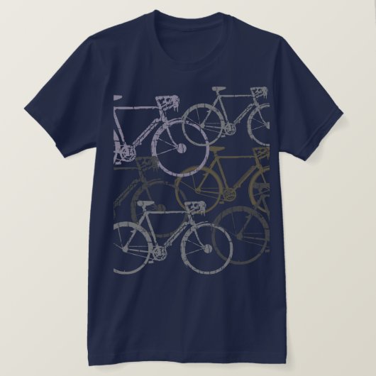 グラフィックバイク 自転車 青 Tシャツ (デザイン正面)