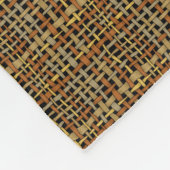 グラフィックバーラップ織りストリンググレー フリースブランケット (角)