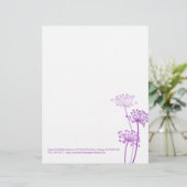 グラフィックパープルフラワー牛パセリ・レターヘッド レターヘッド (スタンド正面)