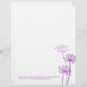 グラフィックパープルフラワー牛パセリ・レターヘッド レターヘッド (正面/裏面)