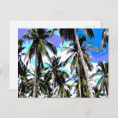 グラフィックパームツリーズ デザイン ポストカード (正面/裏面)