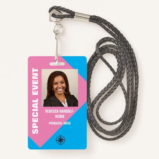 グラフィックフォトI.D.スペシャルイベントパス バッジ (正面ランヤード)