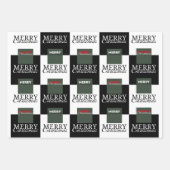 グラフィックフォントタイポグラフィデザインクリスマス ラッピングペーパーシート (正面3)