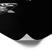 グラフィックフライ釣りフックライン – フィッシュシープヘッド ポスター (角)