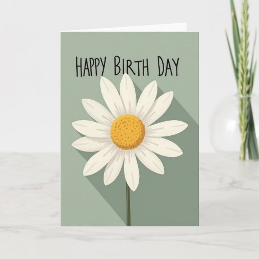 グラフィックフラワー誕生日カード カード (正面)