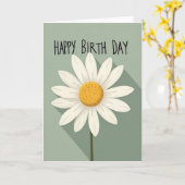 グラフィックフラワー誕生日カード カード (黄色い花)