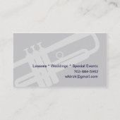 グラフィックフランスのホーンとトランペット 名刺 (裏面)