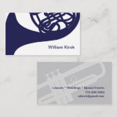 グラフィックフランスのホーンとトランペット 名刺 (正面/裏面)