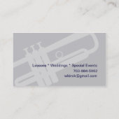 グラフィックフランスのホーンとトランペット 名刺 (裏面)