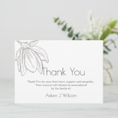 グラフィックフローラモダン葬儀 サンキューカード (スタンド正面)