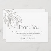 グラフィックフローラモダン葬儀 サンキューカード (正面/裏面)