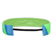 グラフィックブルーとグリーンのヘアバストライプのンド アスレチックヘッドバンド (裏面)