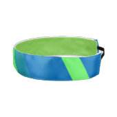 グラフィックブルーとグリーンのヘアバストライプのンド アスレチックヘッドバンド (右)