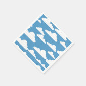 グラフィックブルースカイ及びホワイトクラウドデザイン スタンダードカクテルナプキン (角)