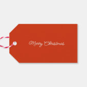 グラフィックポインセチア休日の写真 ギフトタグ (裏面横)