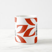 グラフィックポインセチア休日の写真 コーヒーマグカップ (中央)