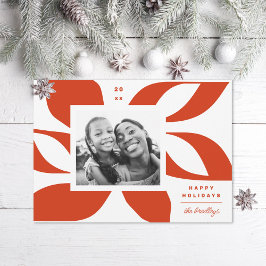 グラフィックポインセチア写真 シーズンカード