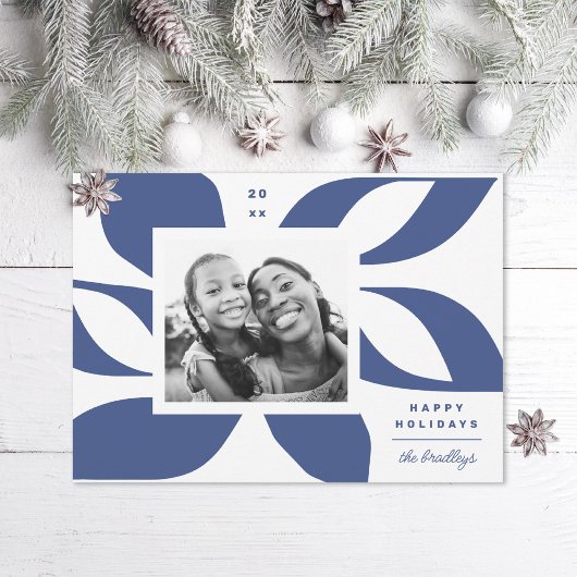 グラフィックポインセチア写真 シーズンカード