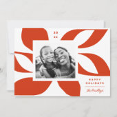 グラフィックポインセチア写真 シーズンカード (正面)