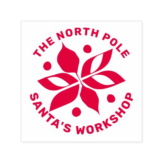 グラフィックポインセチア セルフインキングスタンプ (デザイン)