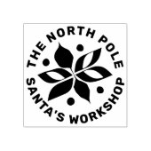 グラフィックポインセチア ラバースタンプ (インプリント)