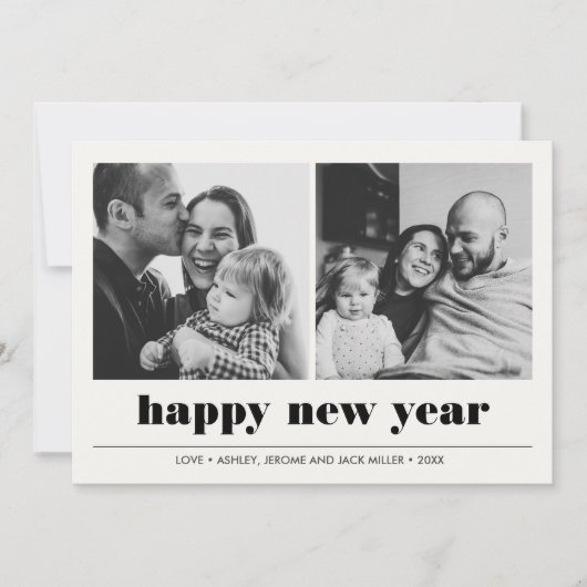 グラフィックミニマル |お正月のコラージュ2の写真 カード (正面)