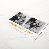 グラフィックミニマル |お正月のコラージュ2の写真 箔招待状 (回転した状態)