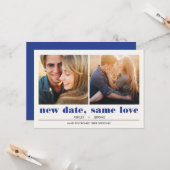 グラフィックミニマル | 2写真結婚の延期 カード (正面/裏面インサイチュ)