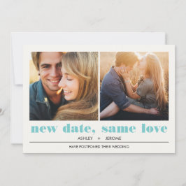 グラフィックミニマル | 2写真結婚の延期 カード