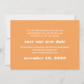 グラフィックミニマル | 2写真結婚の延期 カード (裏面)