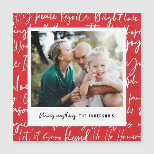 グラフィックモダンはっきりしたタイポグラフィのクリスマス写真ホール (正面)