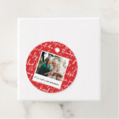 グラフィックモダンはっきりしたタイポグラフィのクリスマス写真ホール フェイバータグ (インサイチュ)