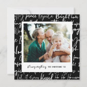 グラフィックモダンはっきりしたタイポグラフィのクリスマス写真 シーズンカード (正面)