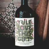 グラフィックモダンはっきりしたタイポグラフィ ワインラベル