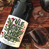 グラフィックモダンはっきりしたタイポグラフィ ワインラベル